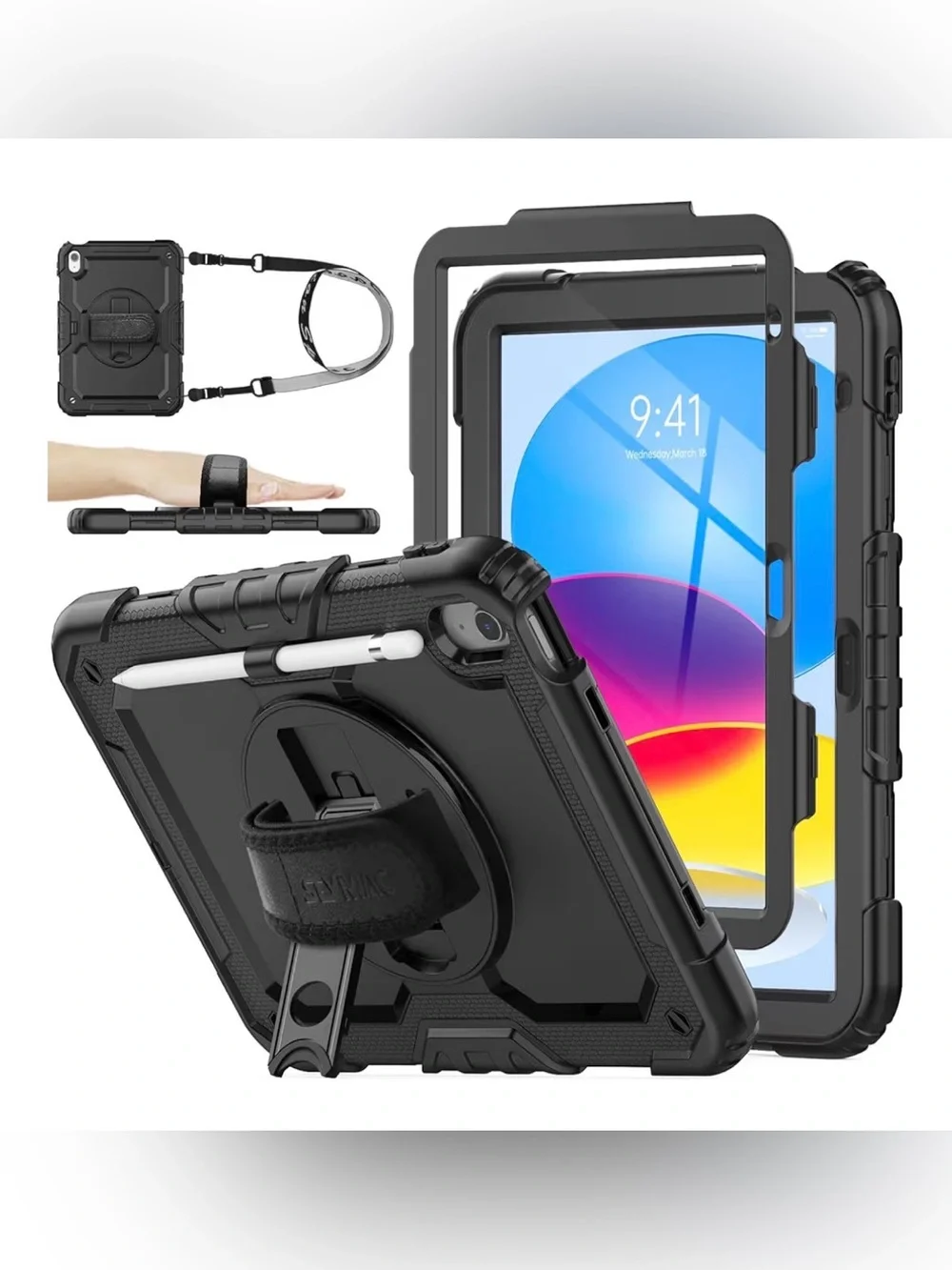 SEYMAC shockproof Case for iPad (A16) 11th/10th Generation 11''/10.9''